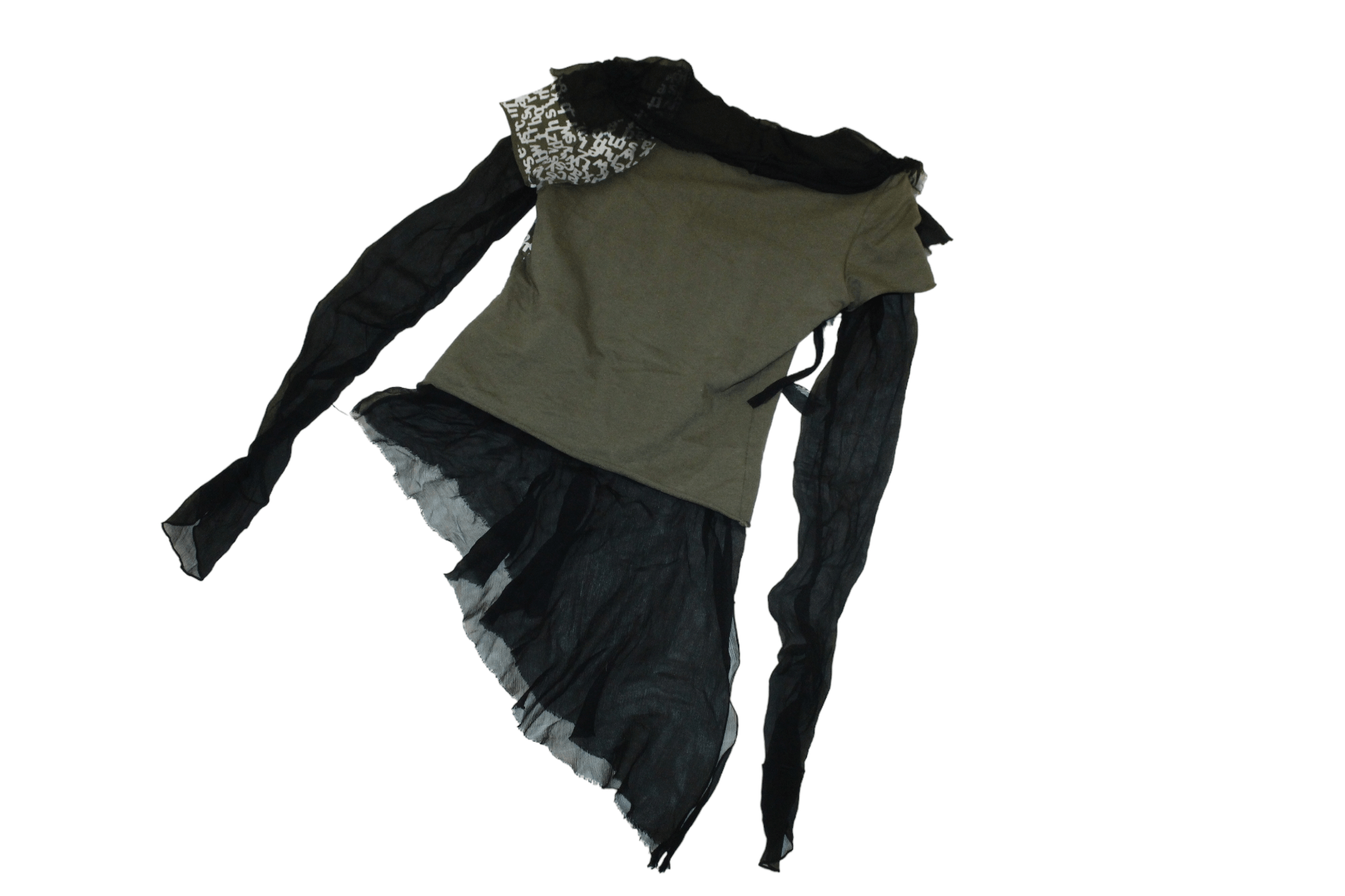 Japanese Brand Rare💥 ANNAPIANURA Asymmetrical Disstressed Mesh Top Size M / US 6-8 / IT 42-44 - 11 Thumbnail