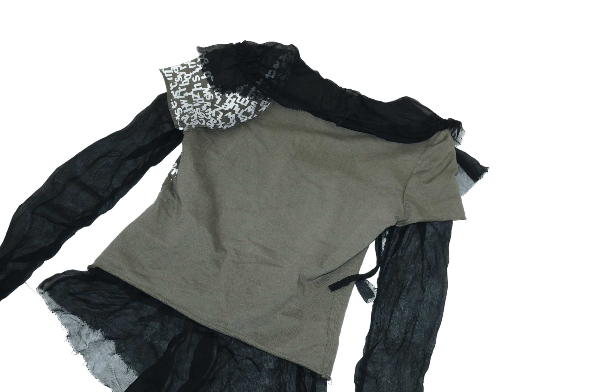 Japanese Brand Rare💥 ANNAPIANURA Asymmetrical Disstressed Mesh Top Size M / US 6-8 / IT 42-44 - 18 Thumbnail
