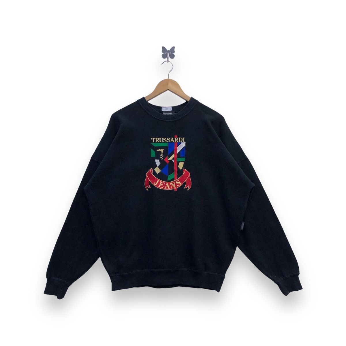 ‘VintageTrussardi Jeans Embroidery Sweatshirt