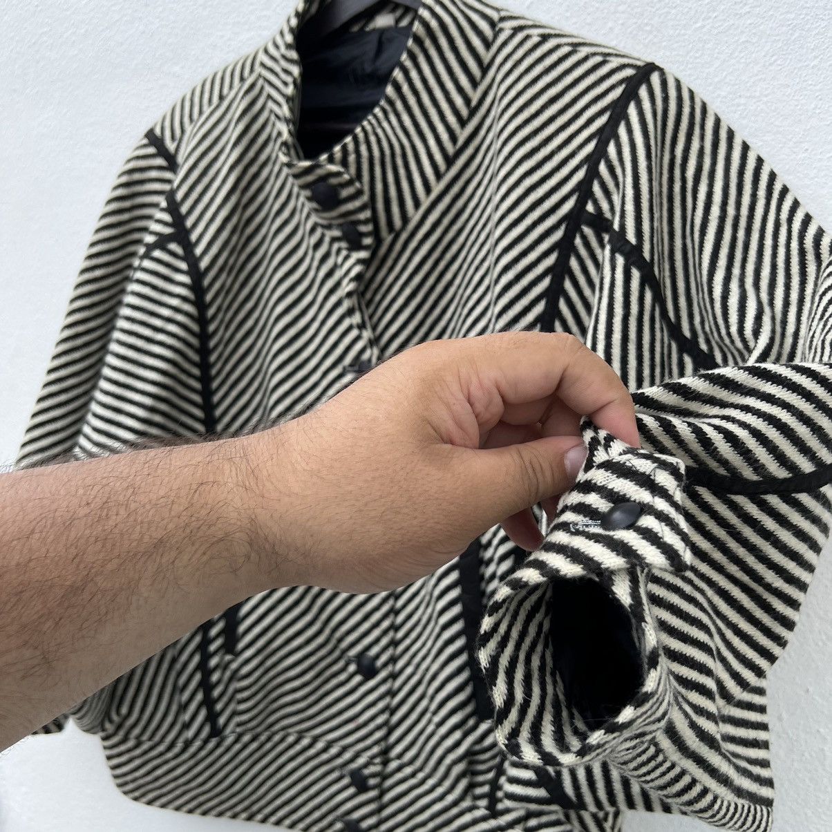 Japanese Brand VINTAGE BOMBER JACKET JAPANESE BRAND HERRINGBONE STRIPED Size US M / EU 48-50 / 2 - 8 Thumbnail