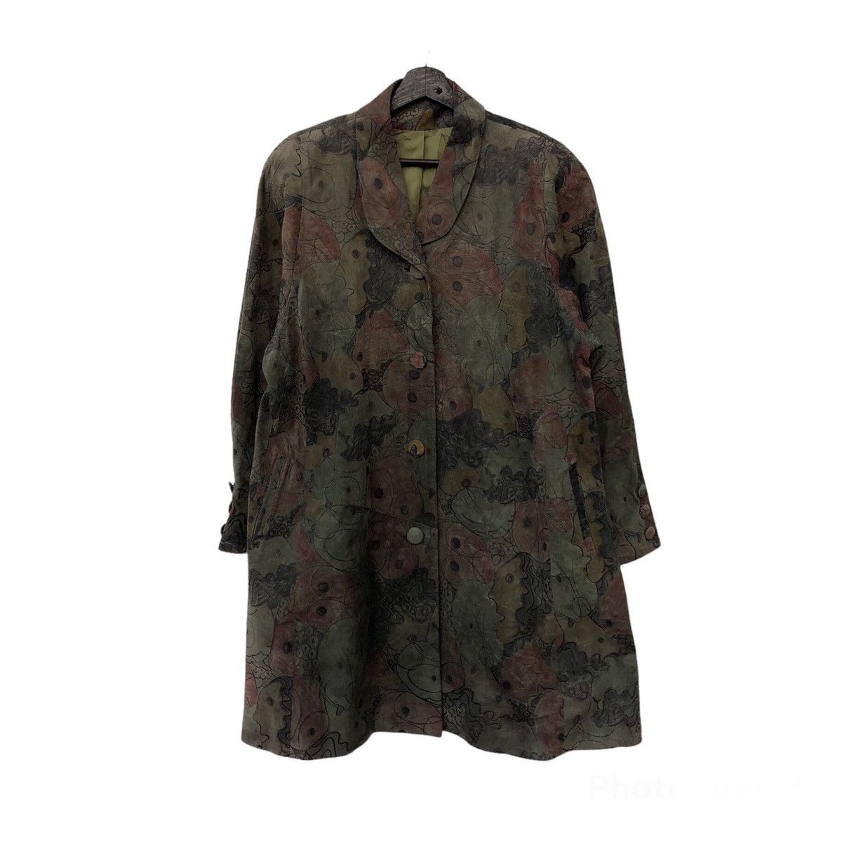 Japanese Brand VINTAGE LEATHER JACKET FLOWER FLORAL FULL PRINT LONG JACKET Size US M / EU 48-50 / 2 - 1 Thumbnail