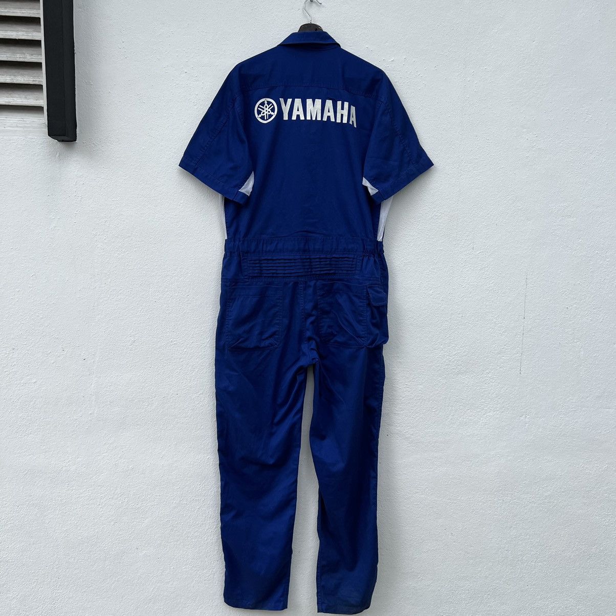 Japanese Brand VINTAGE YAMAHA COVERALL RACING WORKERS WEAR BIG LOGO Size US 44 / EU 60 - 3 Thumbnail