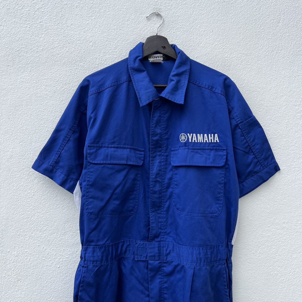 Japanese Brand VINTAGE YAMAHA COVERALL RACING WORKERS WEAR BIG LOGO Size US 44 / EU 60 - 4 Thumbnail
