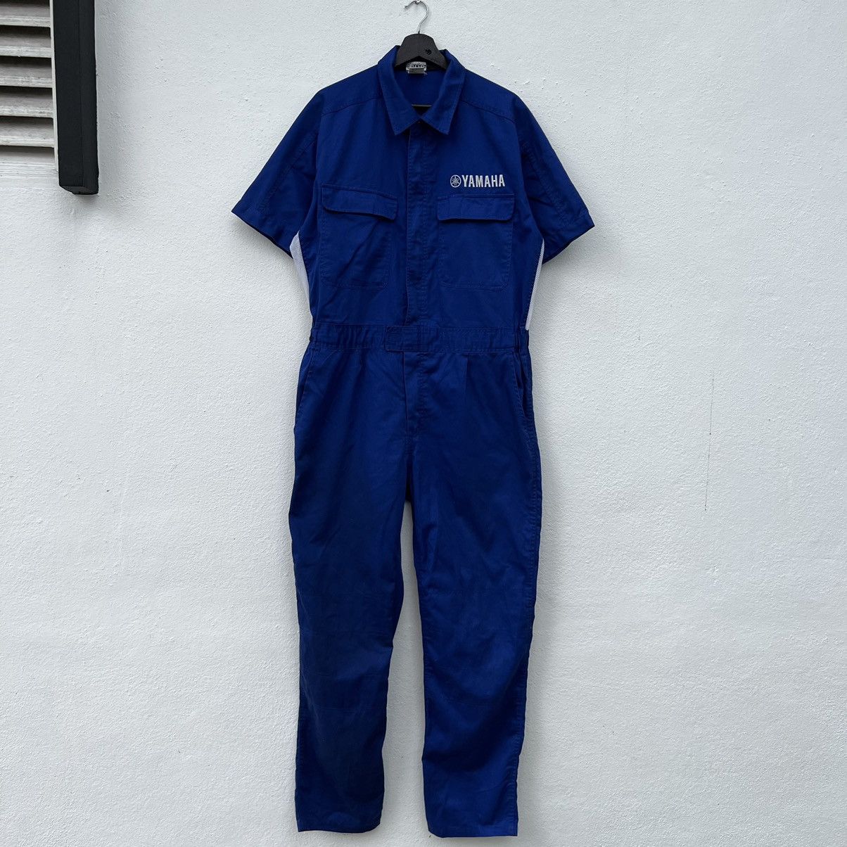 Japanese Brand VINTAGE YAMAHA COVERALL RACING WORKERS WEAR BIG