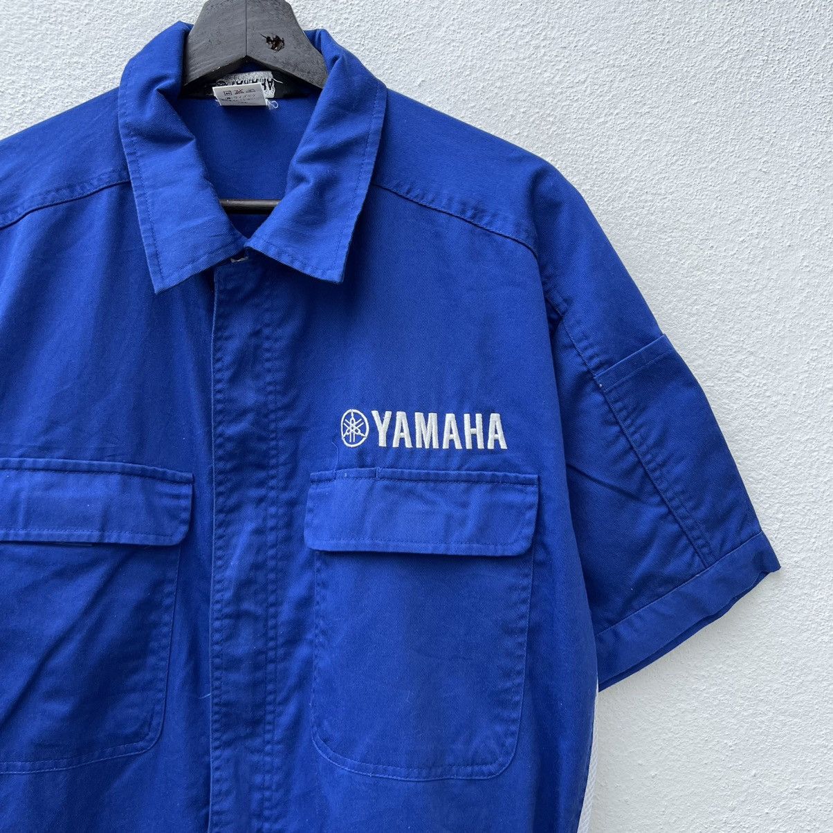 Japanese Brand VINTAGE YAMAHA COVERALL RACING WORKERS WEAR BIG LOGO Size US 44 / EU 60 - 6 Thumbnail