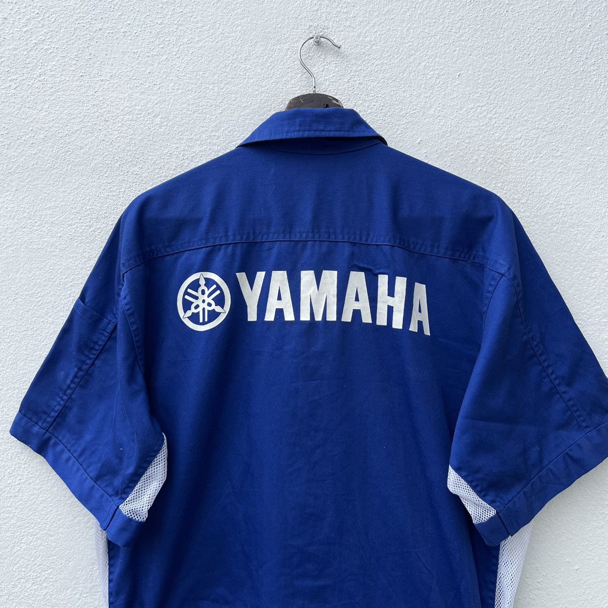 Japanese Brand VINTAGE YAMAHA COVERALL RACING WORKERS WEAR BIG LOGO Size US 44 / EU 60 - 9 Thumbnail