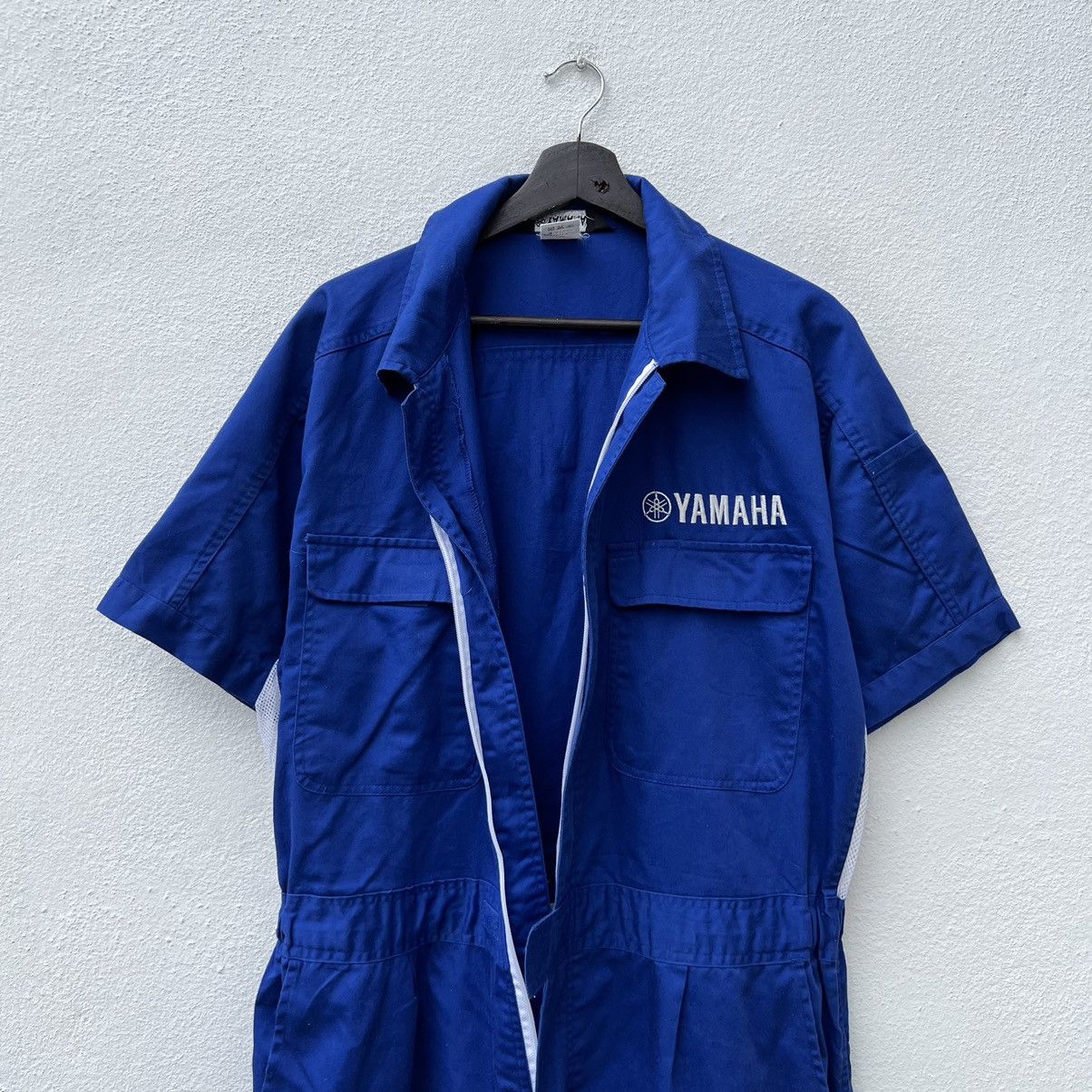 Japanese Brand VINTAGE YAMAHA COVERALL RACING WORKERS WEAR BIG LOGO Size US 44 / EU 60 - 11 Thumbnail