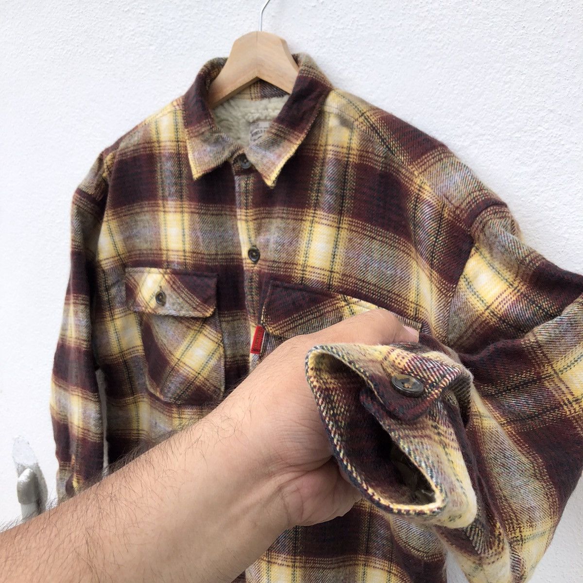 Flannel VINTAGE SHERPA FLANNEL JACKET WORLD FAMOUS DOWNINGS Size US M / EU 48-50 / 2 - 8 Thumbnail