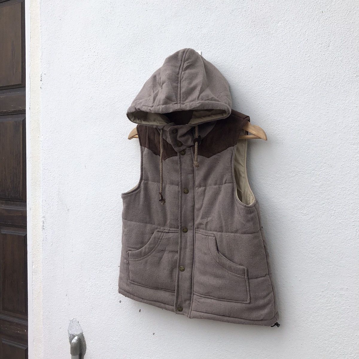 Japanese Brand VEST PUFFER HOODIE BLANCHECHON RARE DESIGN Size US M / EU 48-50 / 2 - 2 Thumbnail