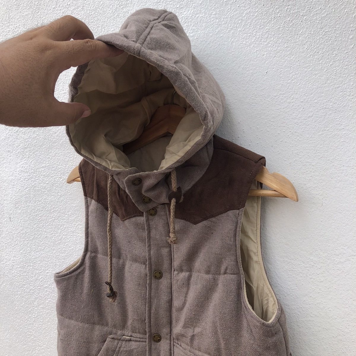 Japanese Brand VEST PUFFER HOODIE BLANCHECHON RARE DESIGN Size US M / EU 48-50 / 2 - 4 Thumbnail