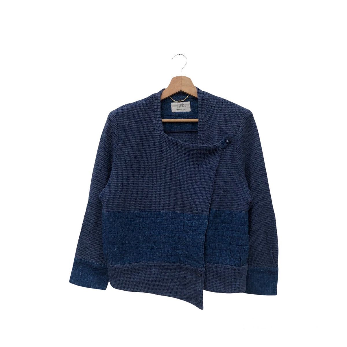BLUE BLUE JAPAN INSPIRED PATCHWORK DOUBLE BREAST ISM CO LTD