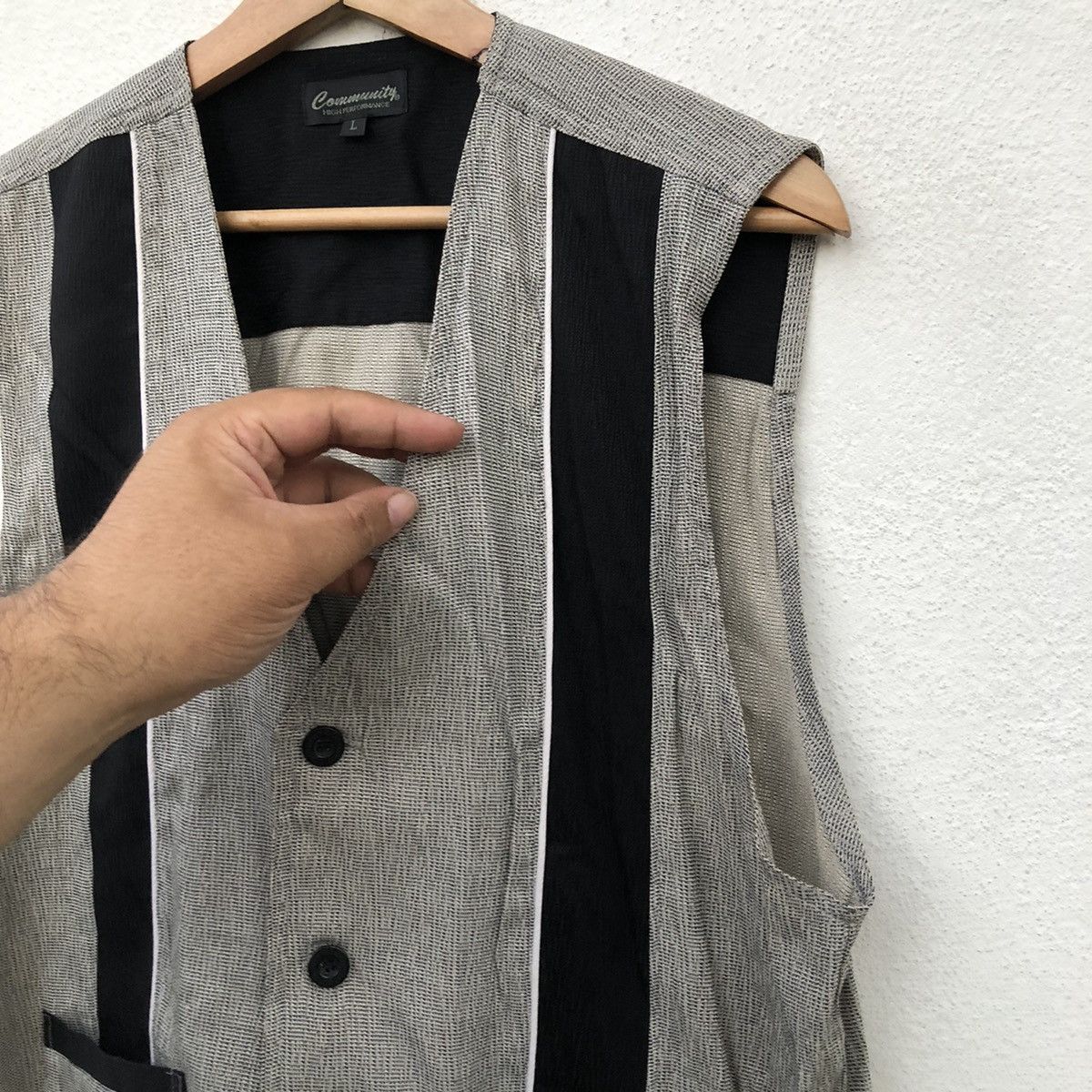 Japanese Brand VINTAGE VEST PARCH WOR DESIGN COMMUNITY HIGH PERFORMANCE Size US L / EU 52-54 / 3 - 7 Thumbnail