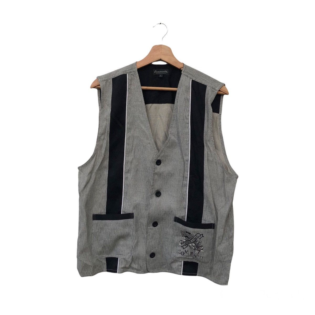 Japanese Brand VINTAGE VEST PARCH WOR DESIGN COMMUNITY HIGH PERFORMANCE Size US L / EU 52-54 / 3 - 1 Thumbnail