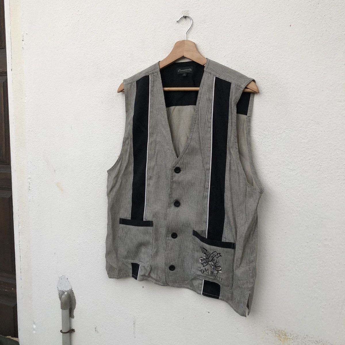 Japanese Brand VINTAGE VEST PARCH WOR DESIGN COMMUNITY HIGH PERFORMANCE Size US L / EU 52-54 / 3 - 2 Thumbnail