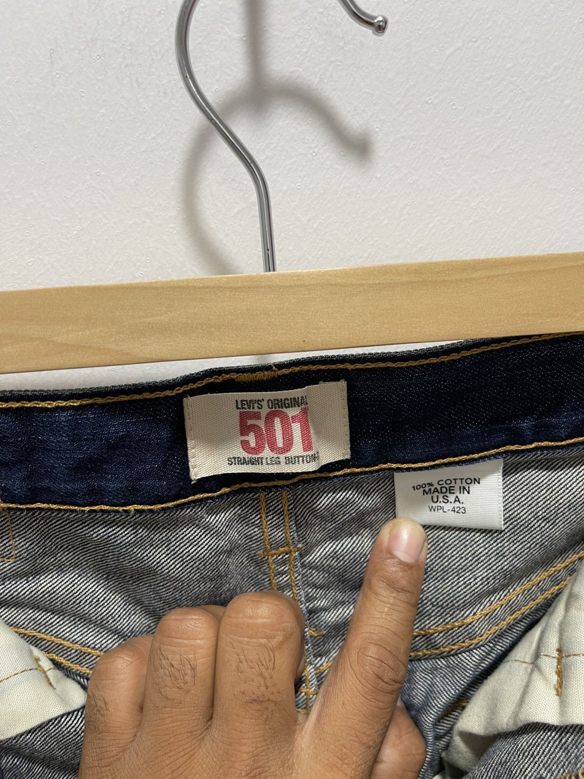 Levi's × Levi's Vintage Clothing LEVI’S 501 NON SELVEDGE RIPPED DISTRESSED DENIM JEANS Size US 31 - 14 Thumbnail