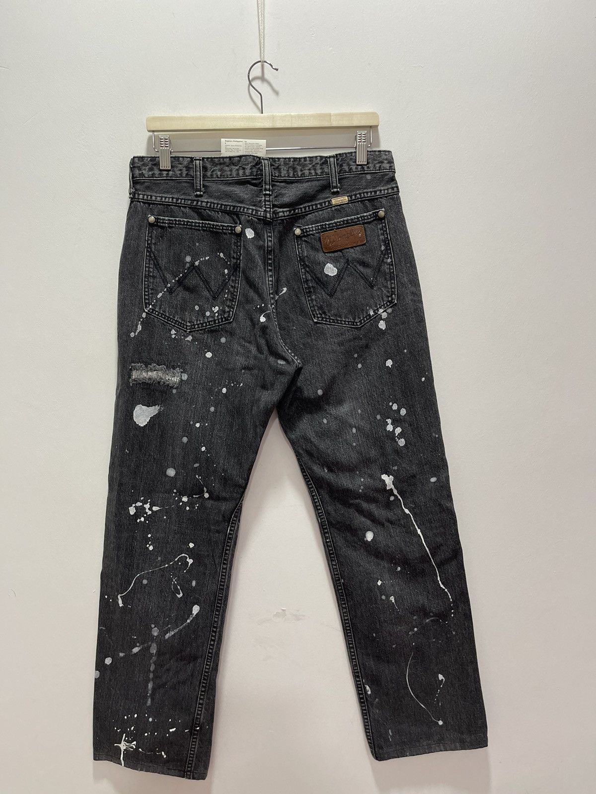 Japanese Brand VINTAGE WRENGLER PATCHWORK RIPPED SPLATTER PAINTS DISTRESSED Size US 32 / EU 48 - 11 Thumbnail