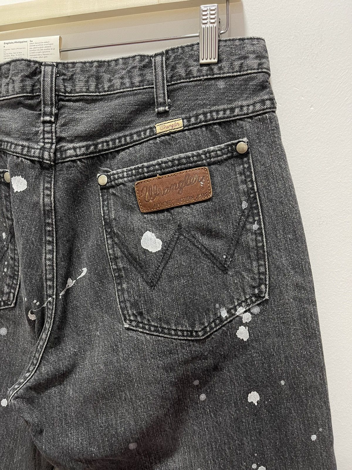 Japanese Brand VINTAGE WRENGLER PATCHWORK RIPPED SPLATTER PAINTS DISTRESSED Size US 32 / EU 48 - 12 Thumbnail