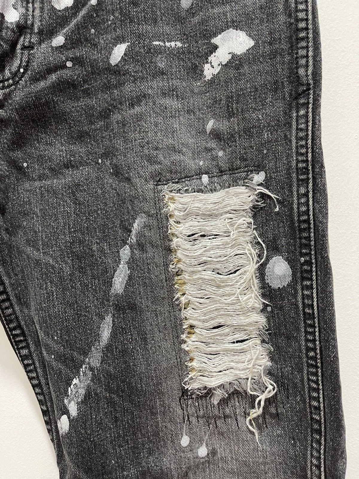 Japanese Brand VINTAGE WRENGLER PATCHWORK RIPPED SPLATTER PAINTS DISTRESSED Size US 32 / EU 48 - 8 Thumbnail
