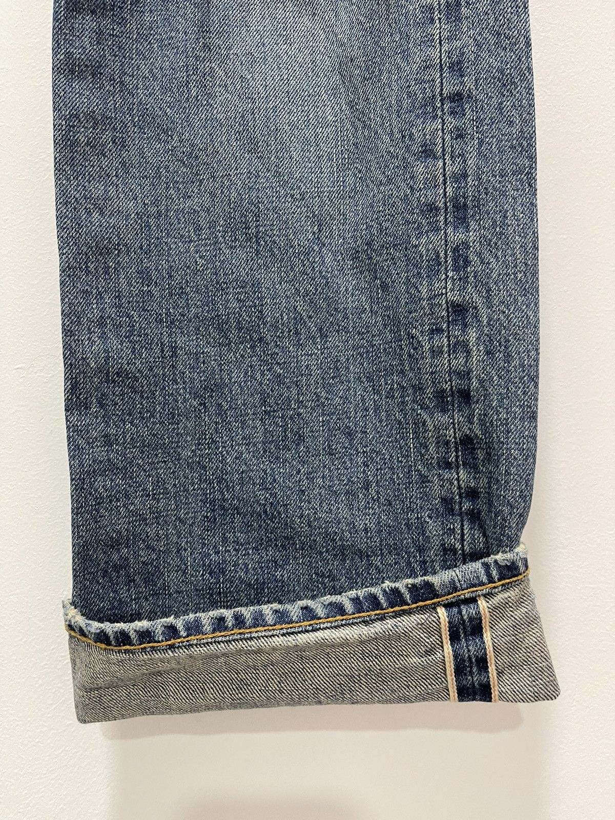Vintage JAPANESE PATCHWORK RIPPED SELVEDGE SLIMFIT DISTRESSED JEANS Size US 32 / EU 48 - 9 Thumbnail
