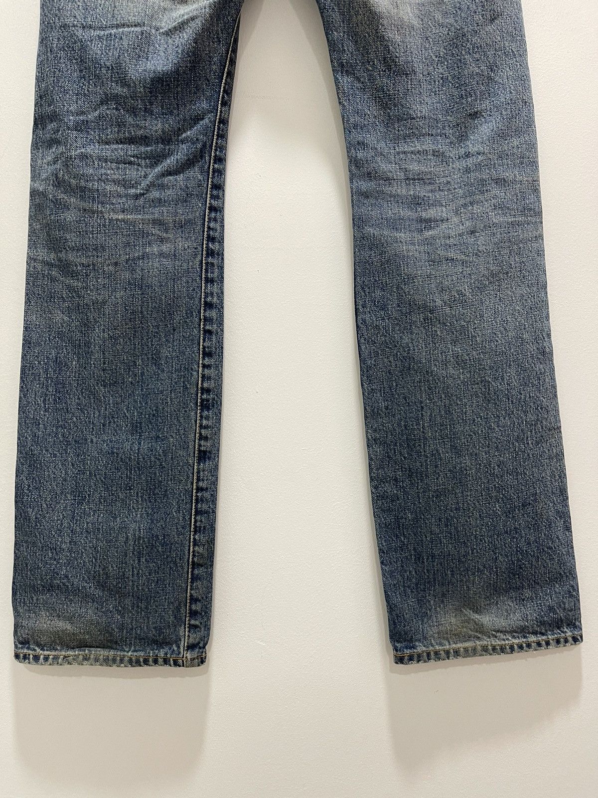 Vintage JAPANESE PATCHWORK RIPPED SELVEDGE SLIMFIT DISTRESSED JEANS Size US 32 / EU 48 - 16 Thumbnail