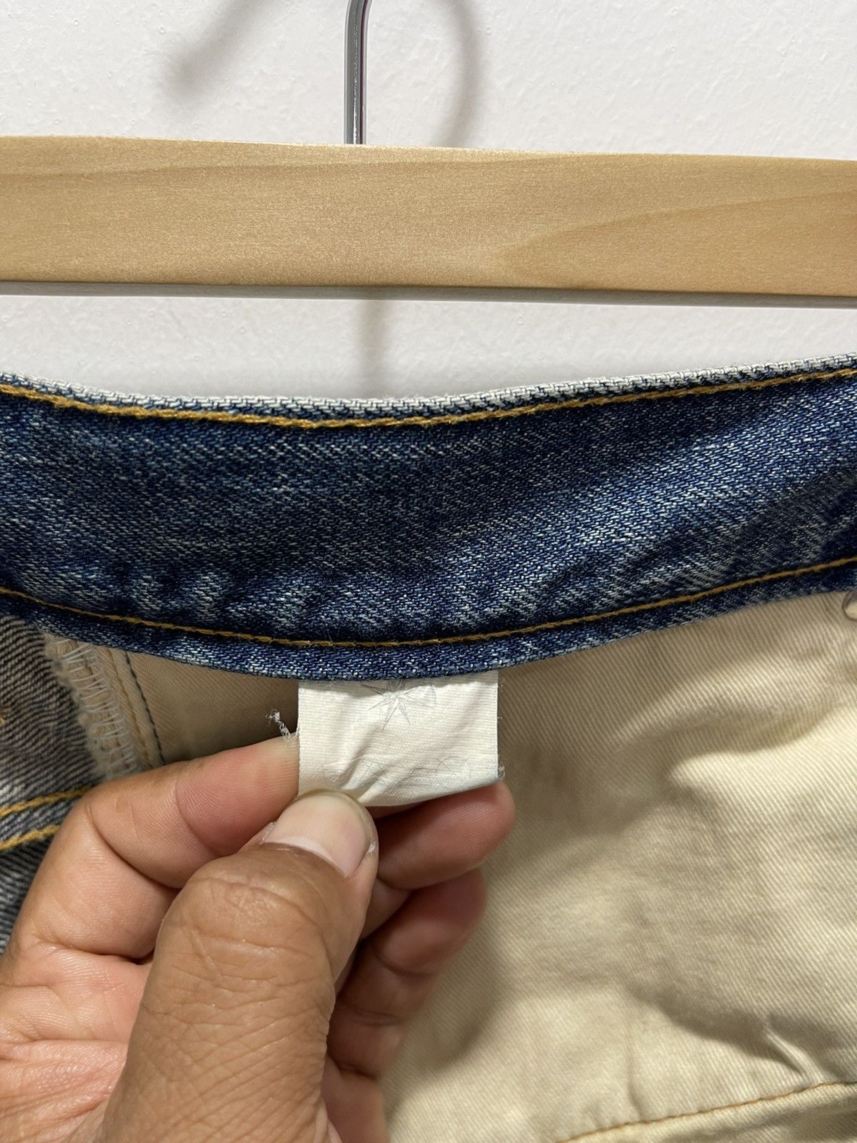 Vintage JAPANESE PATCHWORK RIPPED SELVEDGE SLIMFIT DISTRESSED JEANS Size US 32 / EU 48 - 18 Thumbnail