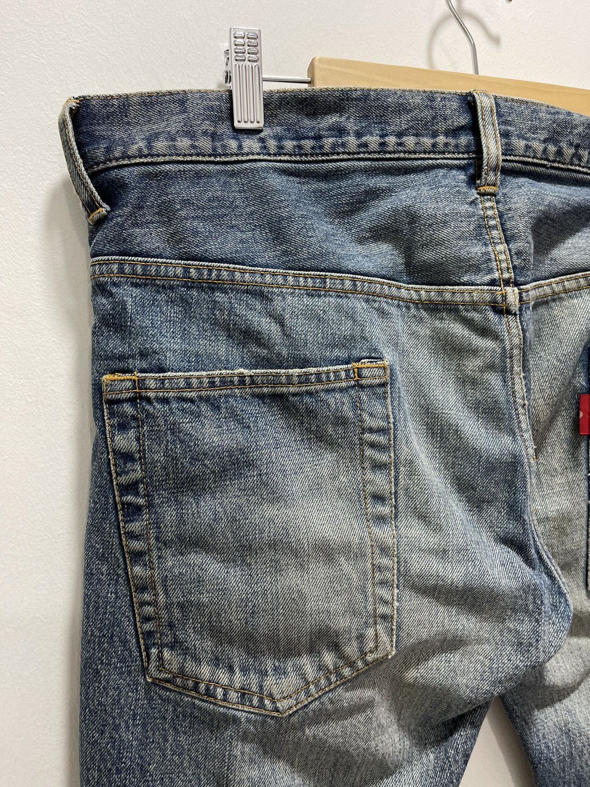 Vintage JAPANESE PATCHWORK RIPPED SELVEDGE SLIMFIT DISTRESSED JEANS Size US 32 / EU 48 - 14 Thumbnail