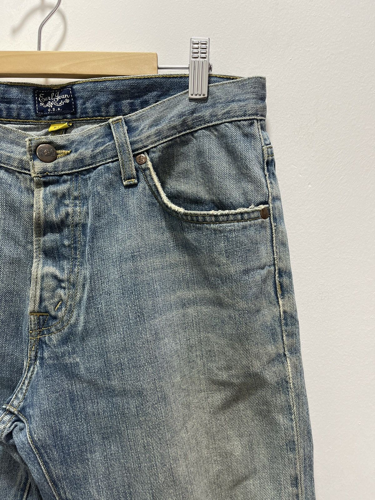Earl Jeans VINTAGE EARL JEAN RIPS WASHED BLUE DISTRESSED DENIM Size US 30 / EU 46 - 2 Thumbnail