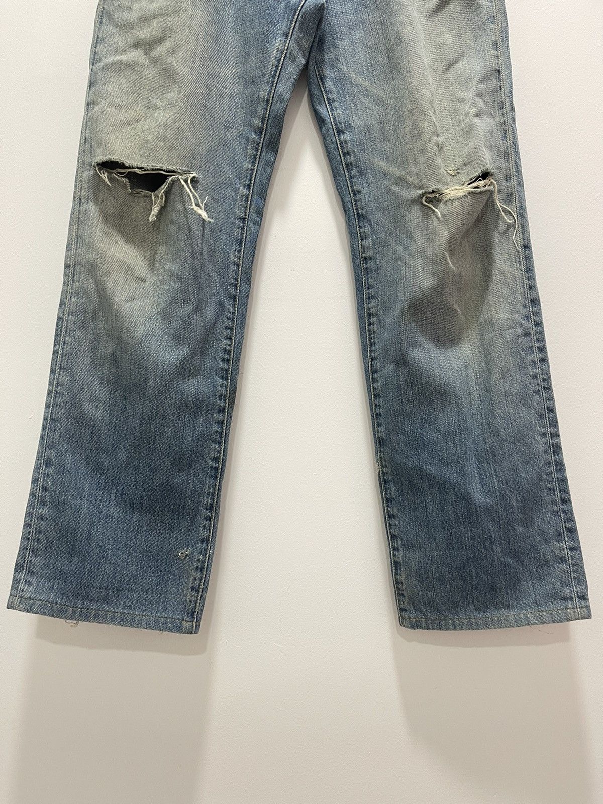Earl Jeans VINTAGE EARL JEAN RIPS WASHED BLUE DISTRESSED DENIM Size US 30 / EU 46 - 5 Thumbnail