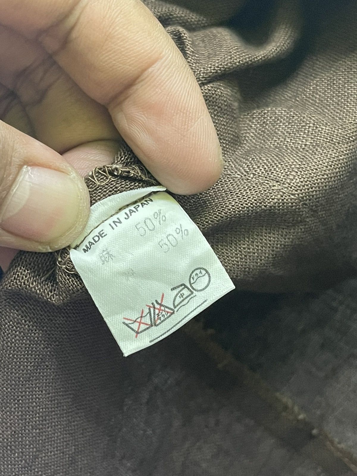 Vintage YOHJI YAMAMOTO DOUBLE BREASTED LINEN SUIT JACKET Size US S / EU 44-46 / 1 - 12 Thumbnail