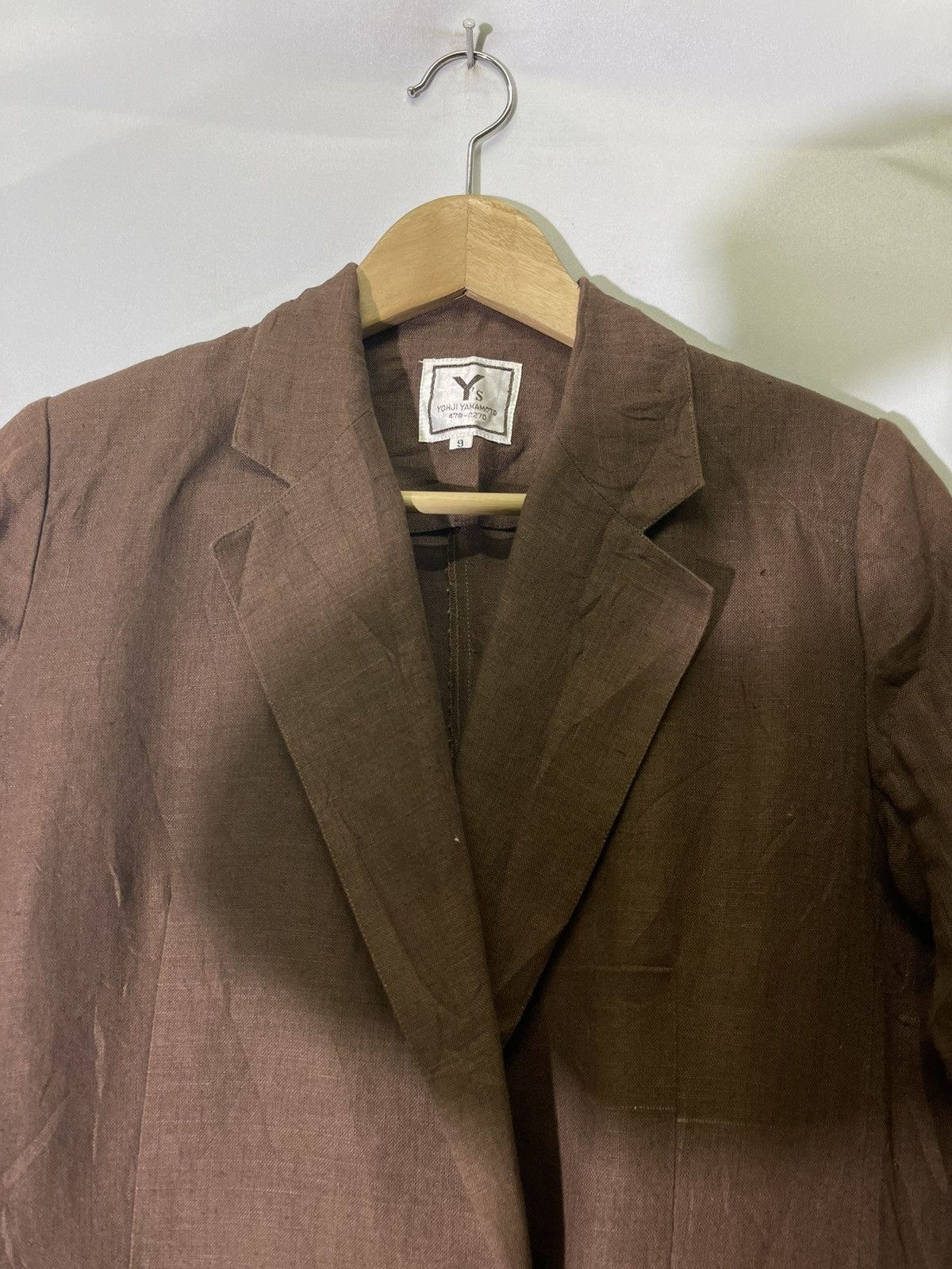 Vintage YOHJI YAMAMOTO DOUBLE BREASTED LINEN SUIT JACKET Size US S / EU 44-46 / 1 - 6 Thumbnail