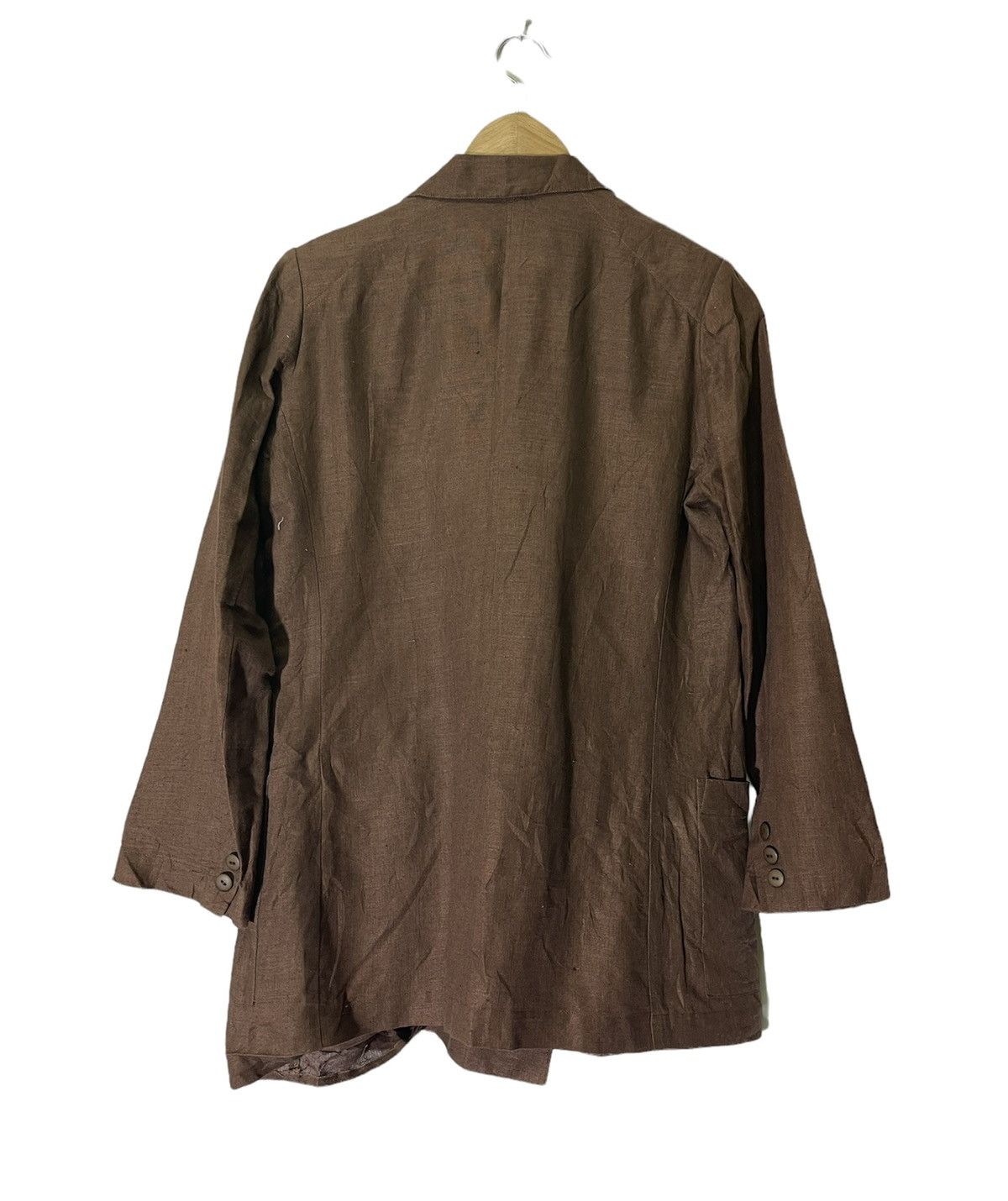 Vintage YOHJI YAMAMOTO DOUBLE BREASTED LINEN SUIT JACKET Size US S / EU 44-46 / 1 - 2 Thumbnail