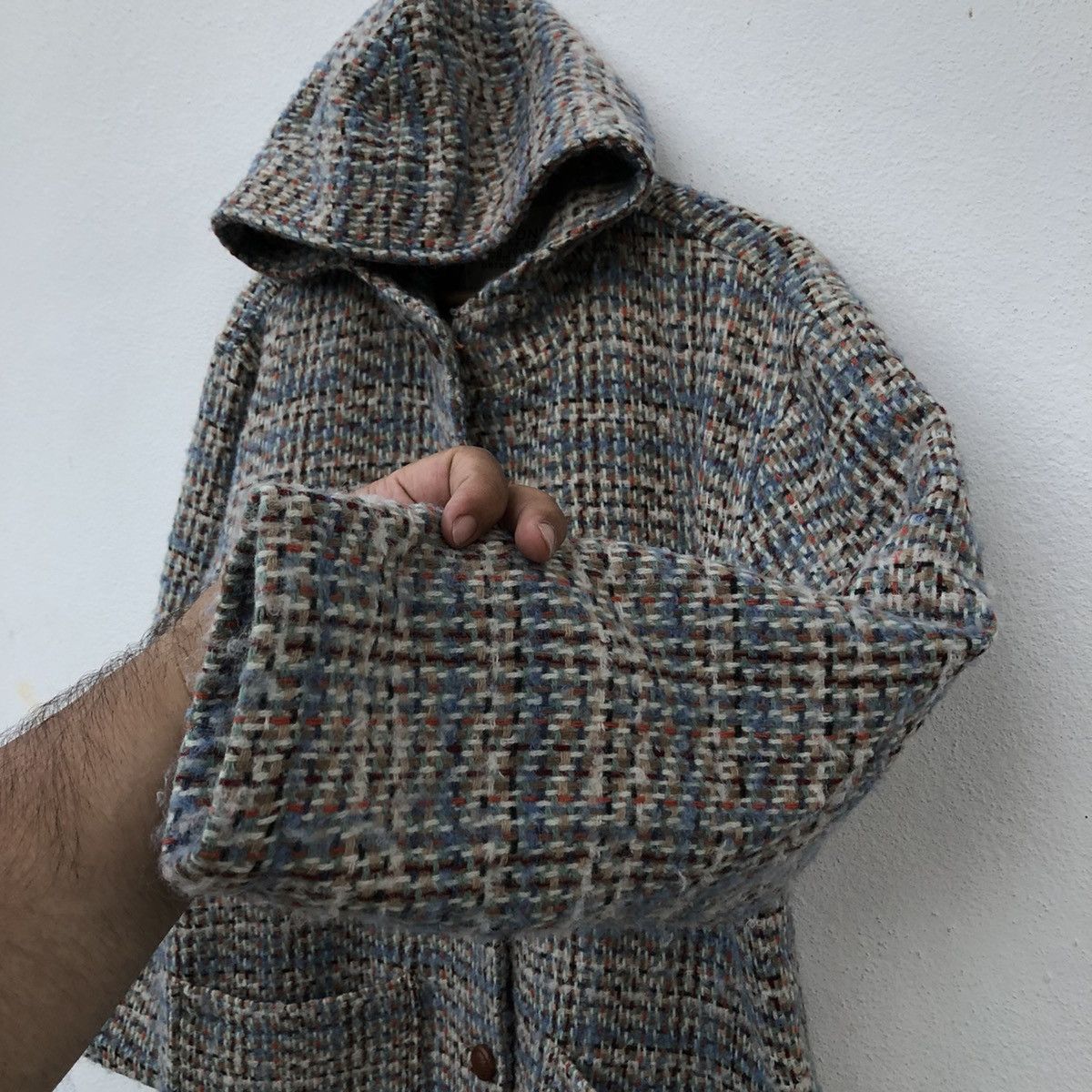 Japanese Brand VINTAGE DUFFLE JACKET WOOL PERSON'S MIX COLOUR Size US M / EU 48-50 / 2 - 6 Thumbnail