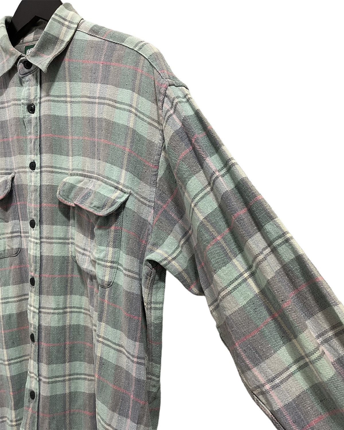American Eagle Outfitters AMERICAN EAGLE OUTFITTERS DOUBLE POCKET TARTAN FLANNEL Size US L / EU 52-54 / 3 - 3 Thumbnail