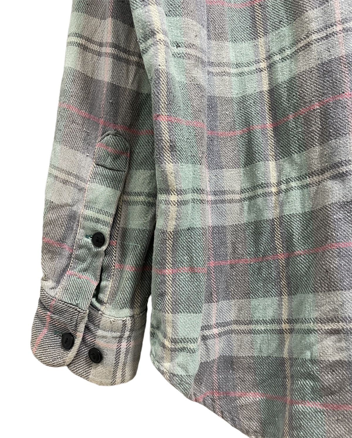 American Eagle Outfitters AMERICAN EAGLE OUTFITTERS DOUBLE POCKET TARTAN FLANNEL Size US L / EU 52-54 / 3 - 7 Thumbnail