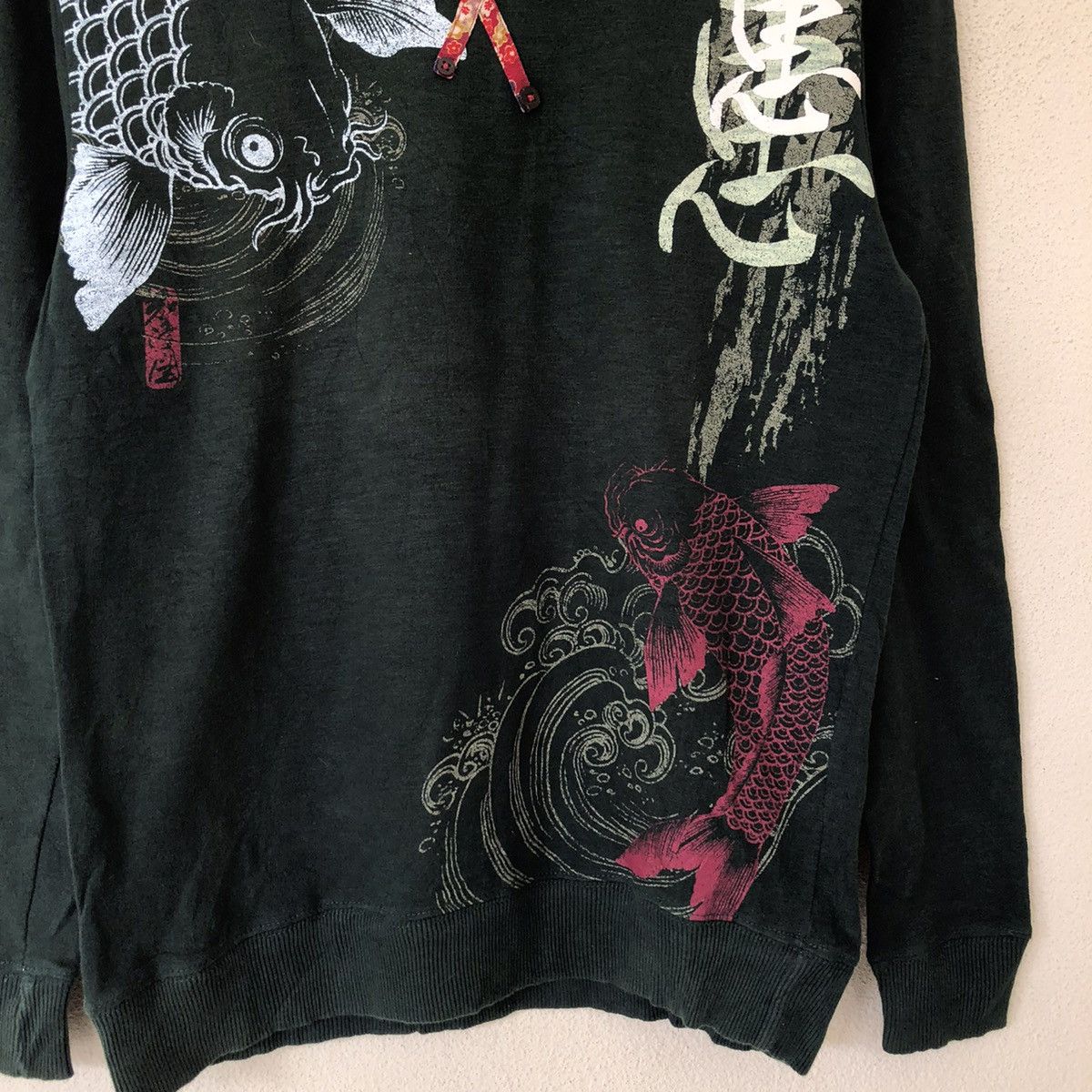 Japanese Brand VINTAGE LONG SLEEVE SWEATSHIRT KOI FISH SUKAJAN FULL PRINT Size US M / EU 48-50 / 2 - 4 Thumbnail