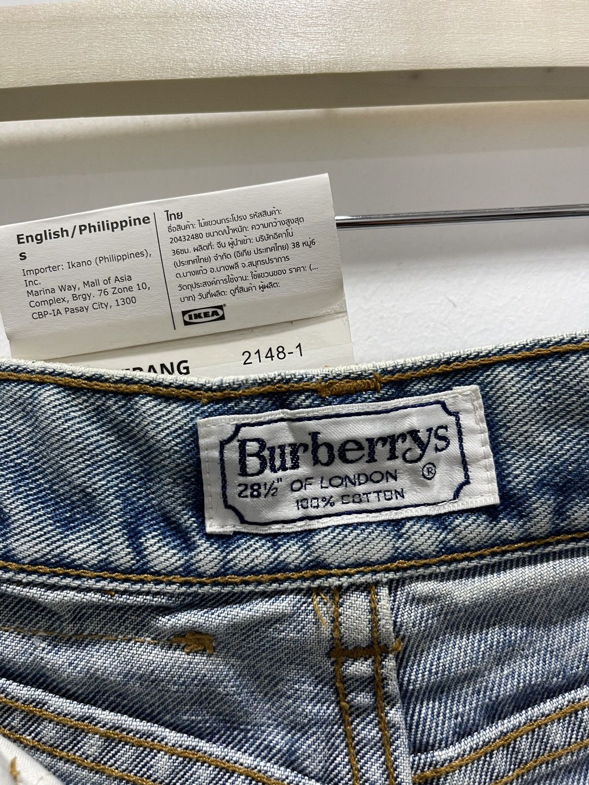 Burberry × Vintage BURBERRY TAPPERED DISTRESSED DENIM JEANS Size 26" / US 2 / IT 38 - 15 Thumbnail