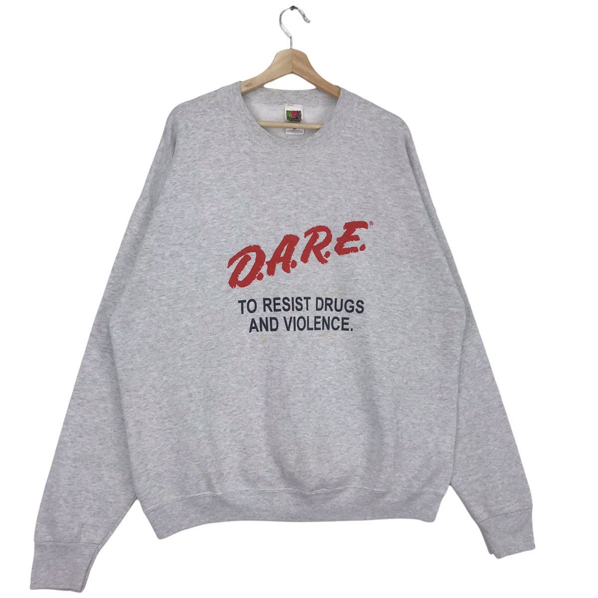 D.A.R.E × Vintage 90’s D.A.R.E Drug And Violence Sweatshirts Size US XL / EU 56 / 4 - 3 Thumbnail