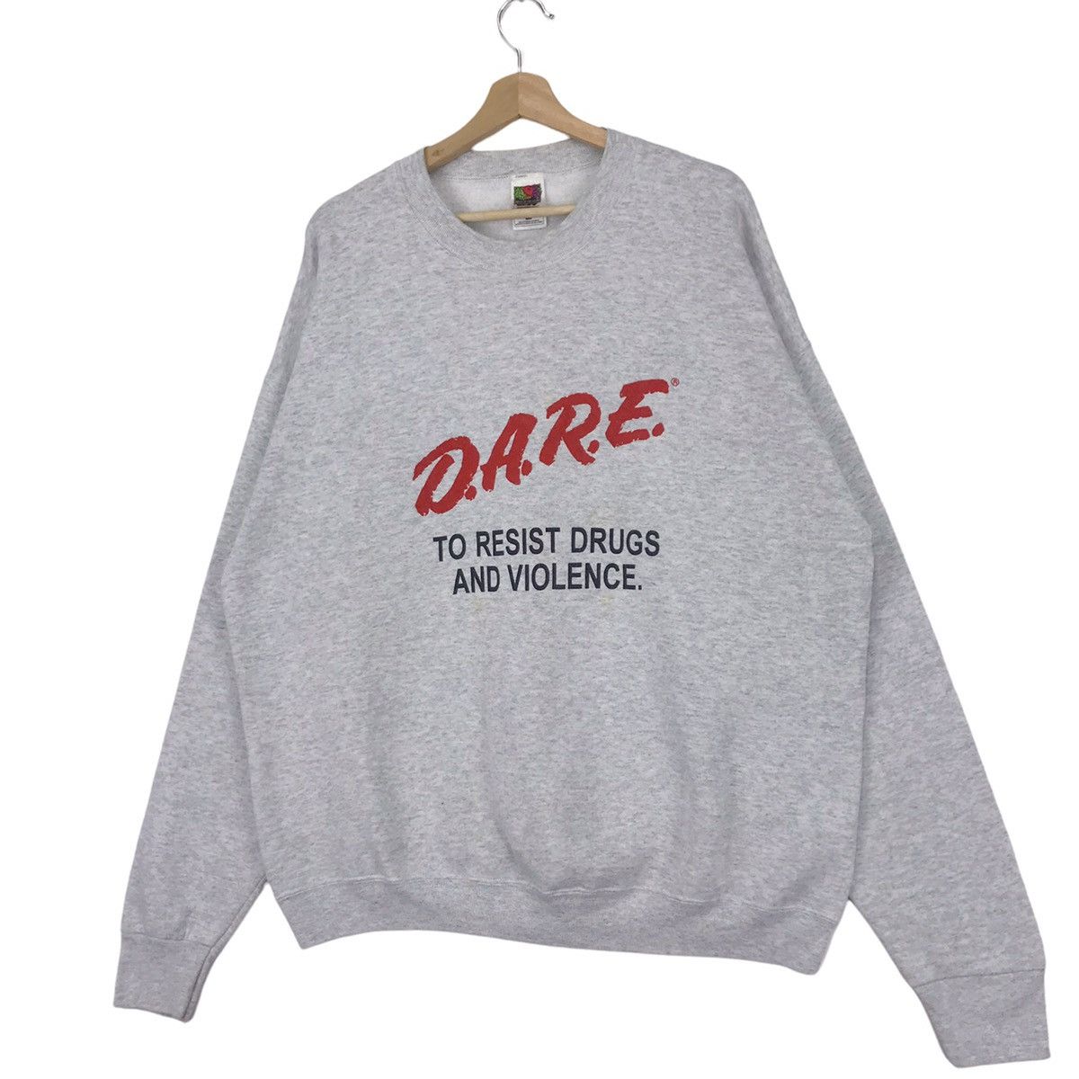 D.A.R.E × Vintage 90’s D.A.R.E Drug And Violence Sweatshirts Size US XL / EU 56 / 4 - 2 Thumbnail