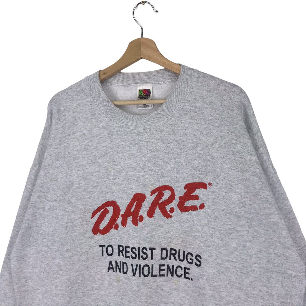 D.A.R.E × Vintage 90’s D.A.R.E Drug And Violence Sweatshirts Size US XL / EU 56 / 4 - 4 Thumbnail