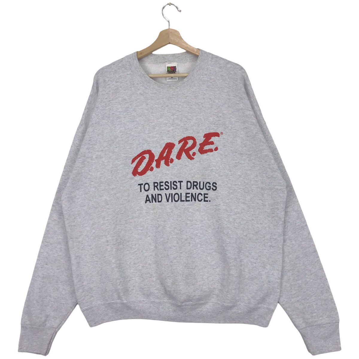 D.A.R.E × Vintage 90’s D.A.R.E Drug And Violence Sweatshirts Size US XL / EU 56 / 4 - 1 Thumbnail