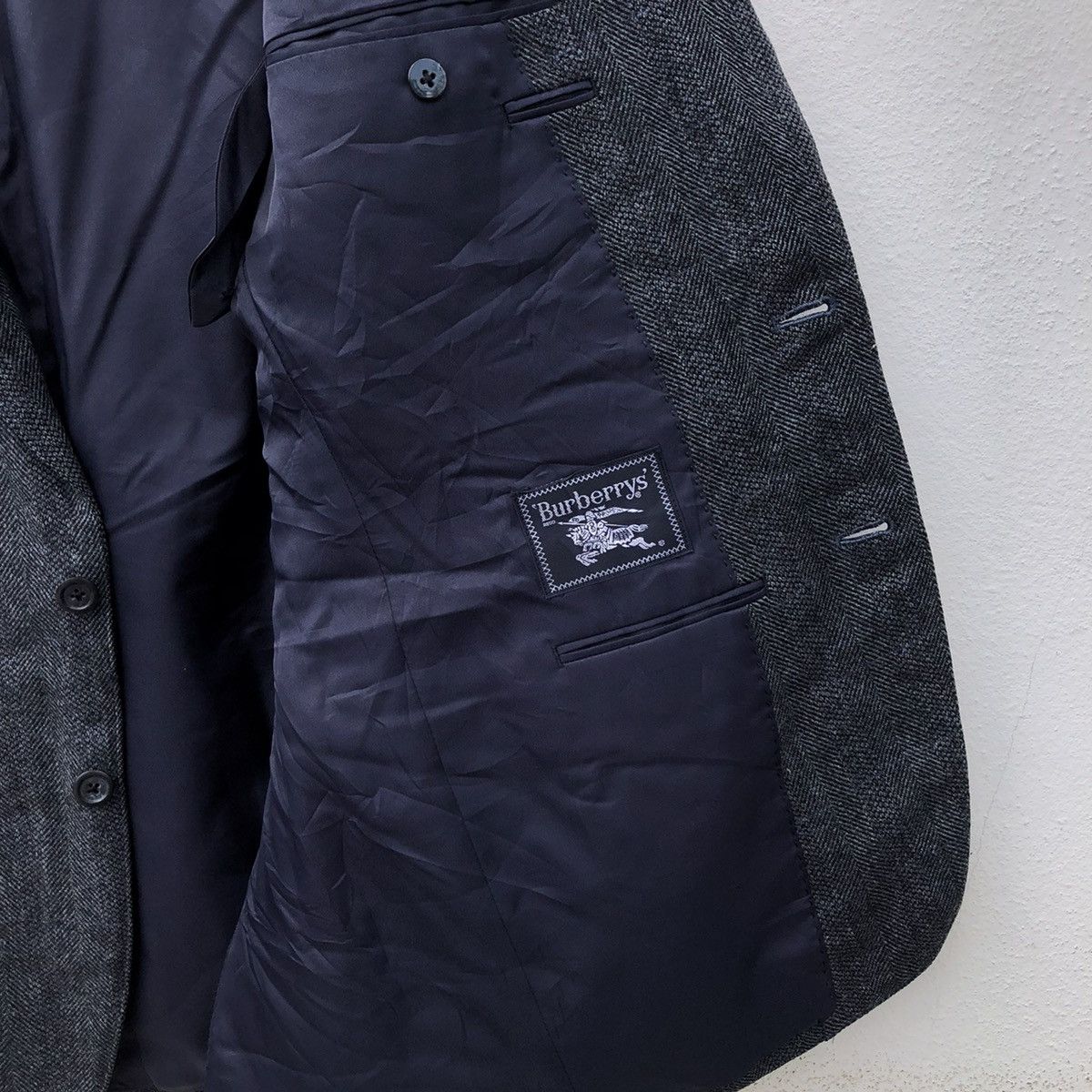 Burberry VINTAGE HERRINGBONE BURBERRY WOOL CASUAL COAT Size US M / EU 48-50 / 2 - 7 Thumbnail