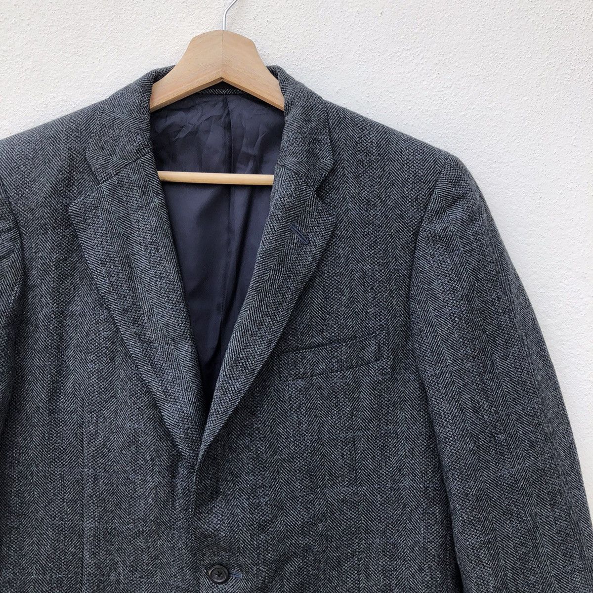 Burberry VINTAGE HERRINGBONE BURBERRY WOOL CASUAL COAT Size US M / EU 48-50 / 2 - 3 Thumbnail