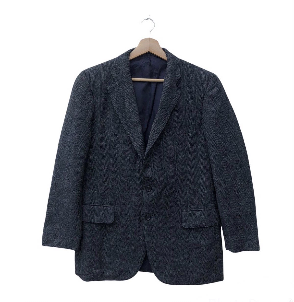 Burberry VINTAGE HERRINGBONE BURBERRY WOOL CASUAL COAT Size US M / EU 48-50 / 2 - 1 Thumbnail