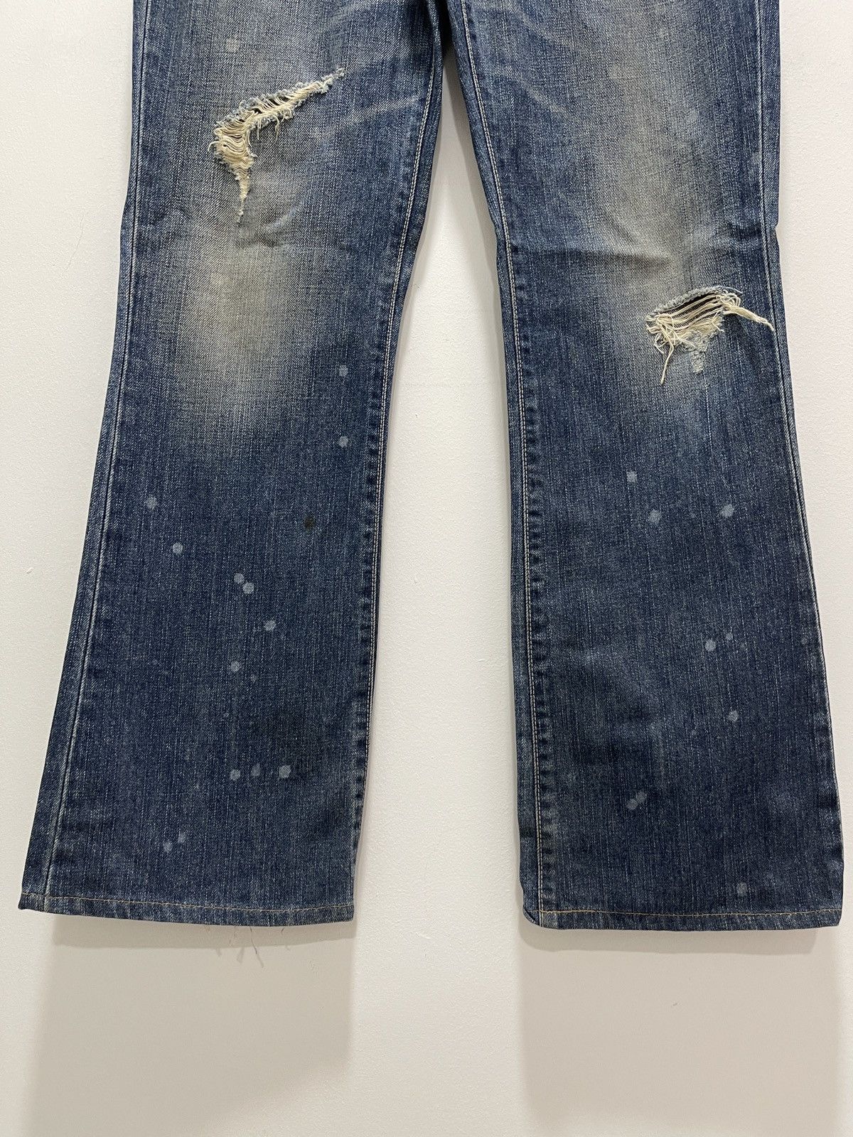 Levi's × Levi's Vintage Clothing × Vintage LEVIS 708 SPLATTERED PAINT NON SELVEDGE DISTRESSED JEANS Size US 31 - 10 Thumbnail