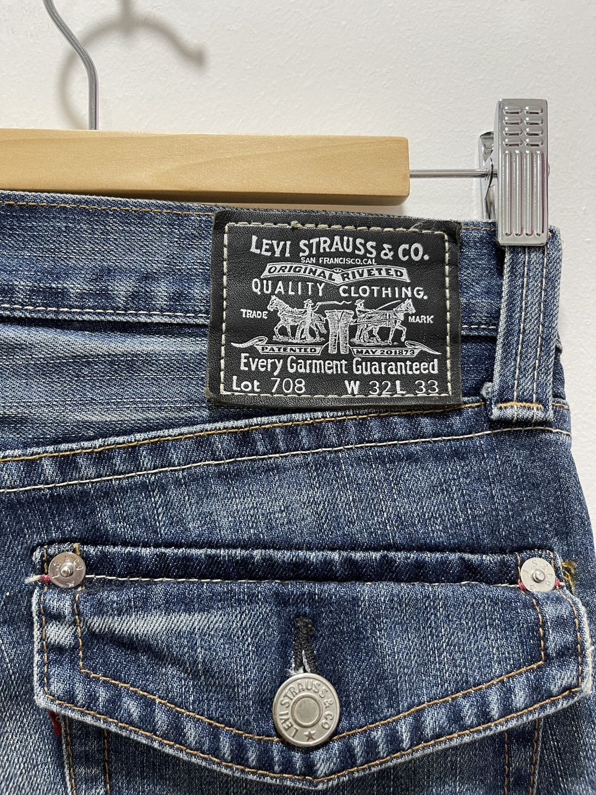 Levi's × Levi's Vintage Clothing × Vintage LEVIS 708 SPLATTERED PAINT NON SELVEDGE DISTRESSED JEANS Size US 31 - 14 Thumbnail