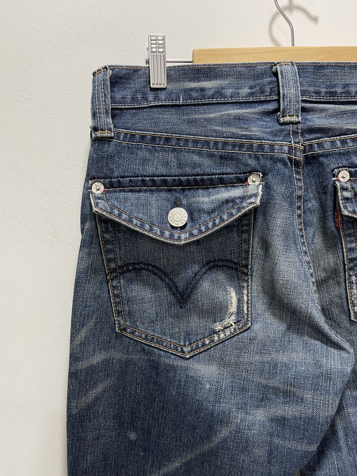 Levi's × Levi's Vintage Clothing × Vintage LEVIS 708 SPLATTERED PAINT NON SELVEDGE DISTRESSED JEANS Size US 31 - 3 Thumbnail