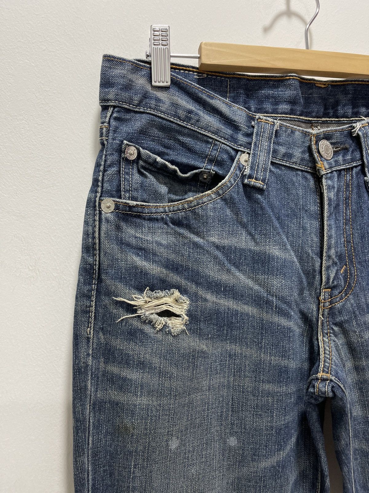 Levi's × Levi's Vintage Clothing × Vintage LEVIS 708 SPLATTERED PAINT NON SELVEDGE DISTRESSED JEANS Size US 31 - 7 Thumbnail