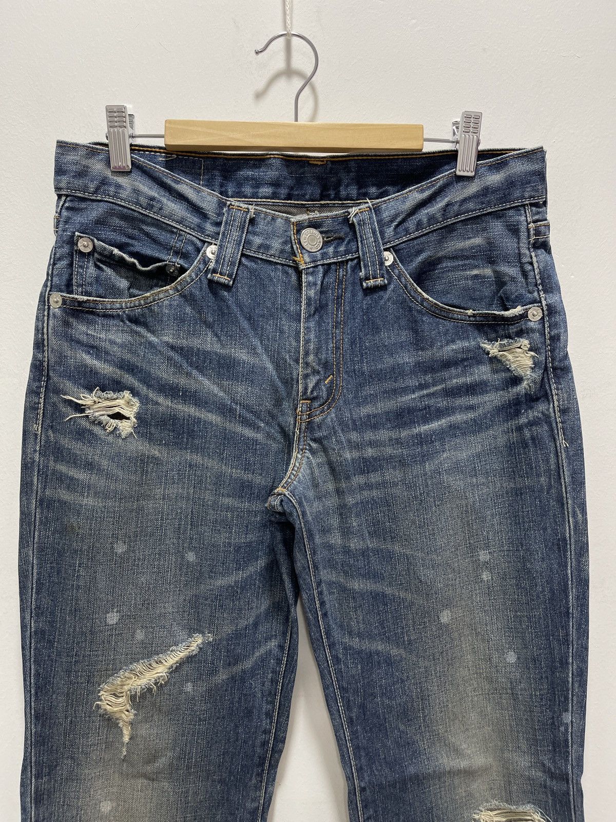 Levi's × Levi's Vintage Clothing × Vintage LEVIS 708 SPLATTERED PAINT NON SELVEDGE DISTRESSED JEANS Size US 31 - 9 Thumbnail