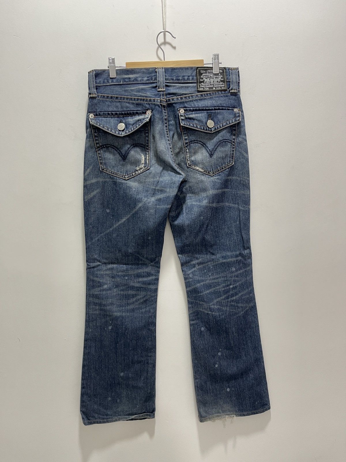 LEVIS 708 SPLATTERED PAINT NON SELVEDGE DISTRESSED JEANS