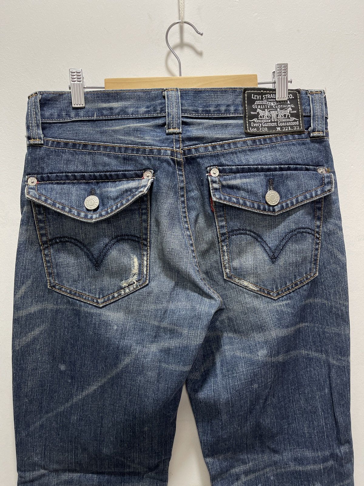 Levi's × Levi's Vintage Clothing × Vintage LEVIS 708 SPLATTERED PAINT NON SELVEDGE DISTRESSED JEANS Size US 31 - 4 Thumbnail